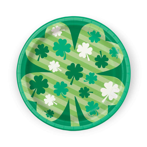 Picture of LUCKY CLOVER PAPER PLATES 18CM - 8 PACK